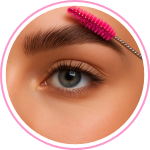 Model applying the best eyebrow products in Pakistan from The Gloss Co