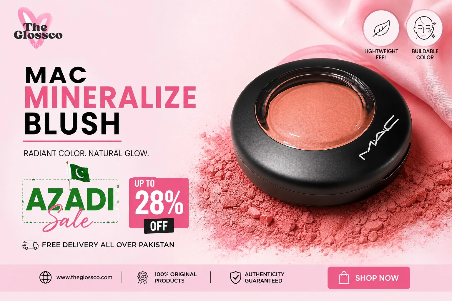 MAC Mineralize Blush Azadi Sale Pakistan